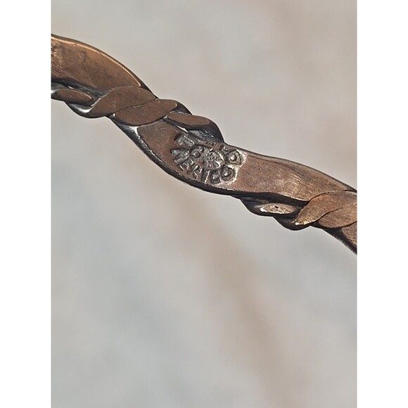 Vintage Taxco Silver Braided Twist Bangle Bracelet 16g - Picture 4 of 4